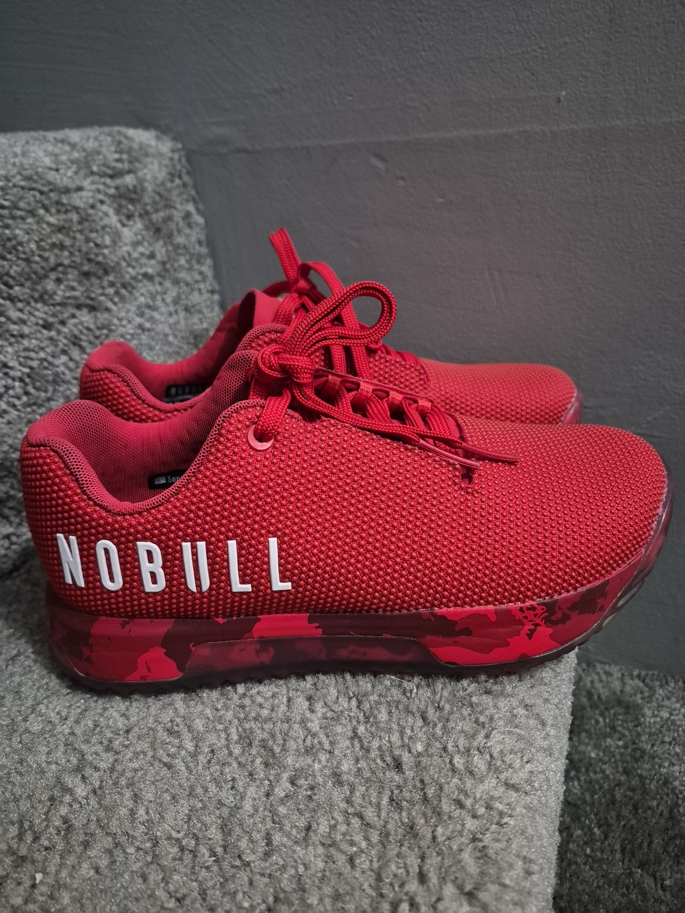 NOBULL Red Trainer Shoes - Lightweight Athletic Sneakers Womens Size 7.5